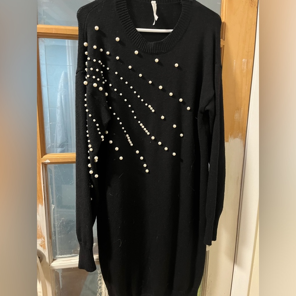 Dreamers Pearl Embellished Sweater Dress